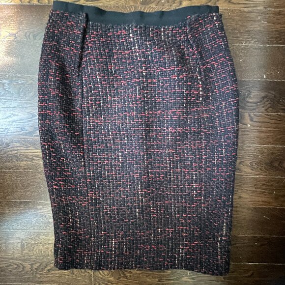 Vintage Aquilano Rimondi Tweed Italian Skirt wool/Cotton-Sz.46 (US 10) - Picture 1 of 11